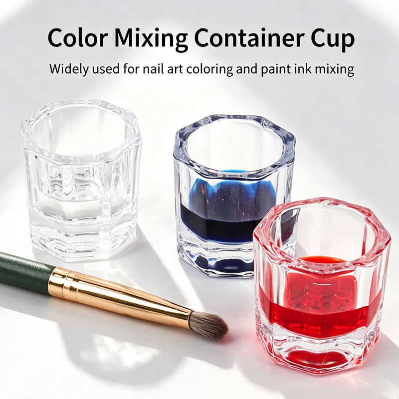 Acrylic Powder Clear - 1pcs Nail Crystal Glass Nail Cup