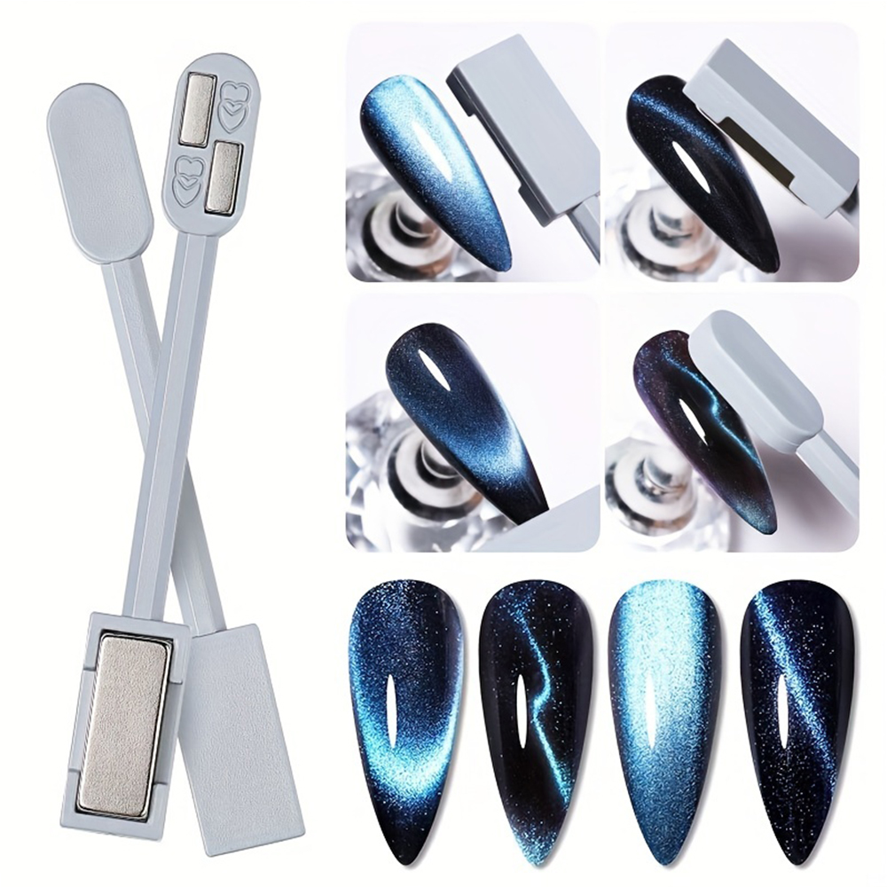 Nail Gel Polish Set - 1/2Pcs Cat Eye Magnet Set for