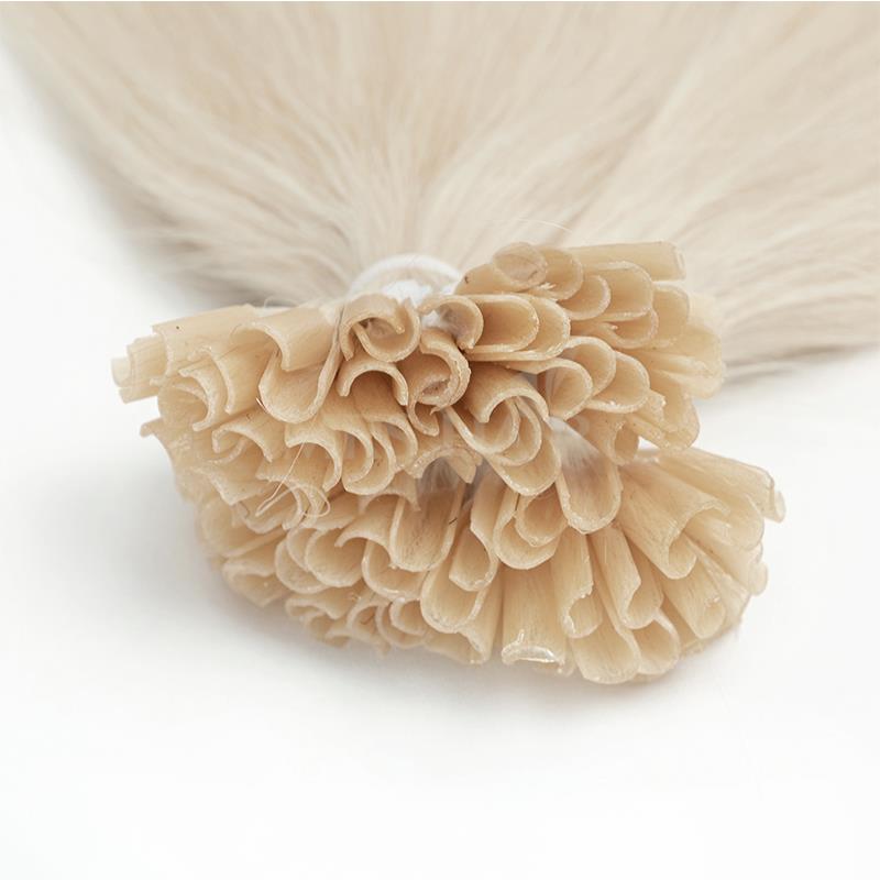 Nail Art Ombre - U Tip Hair Extensions White Blonde