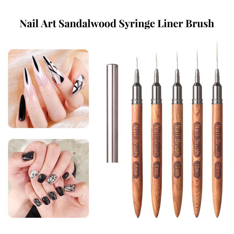 Wood Handle Nail Art Brush Set - Nail Art Brush Set recension och pris