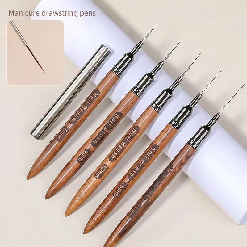 Wood Handle Nail Art Brush Set - Nail Art Brush Set recension och pris