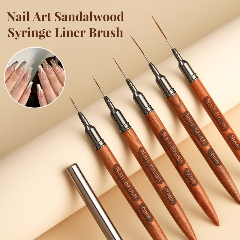 Wood Handle Nail Art Brush Set - Nail Art Brush Set recension och pris