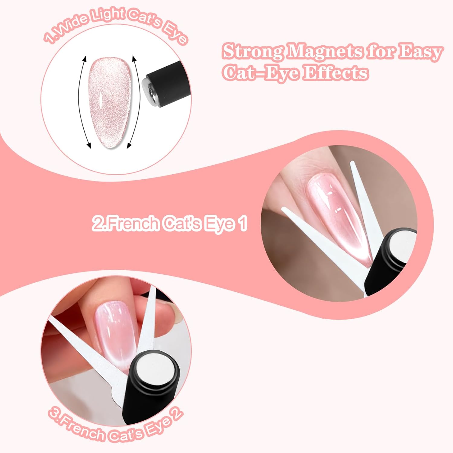 3D Cat Eye Magnet Double Heade - Nail Gel Polish Set recension och pris