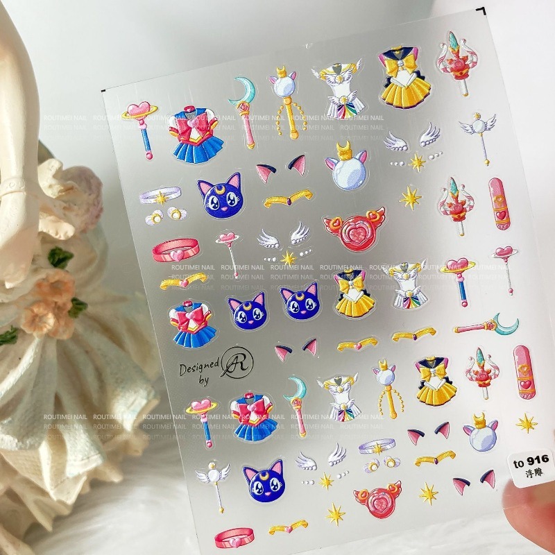 Sailor Moon Nail Stickers Tsuk - Nail Art Maroon recension och pris