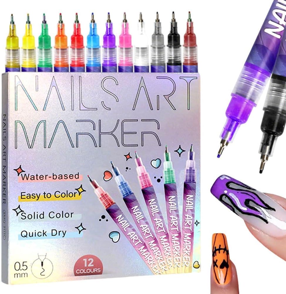 12-Color Nail Art Pen Set, Nai - Nail Art Brush Set recension och pris