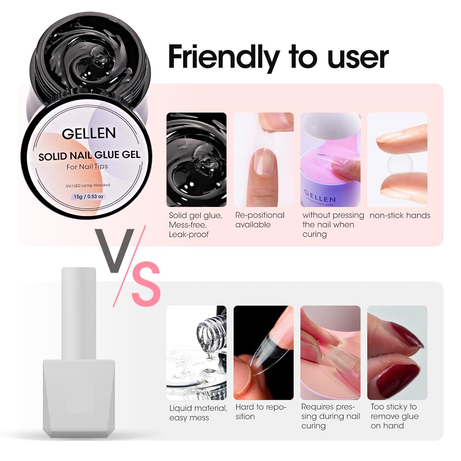 GELLEN Nail Solid Glue Builder - Nail Art Ombre recension och pris