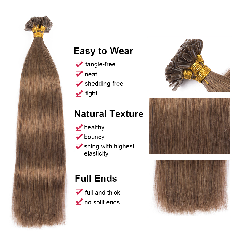 Straight Nail UTip Hair Extens - Nail Art Ombre recension och pris
