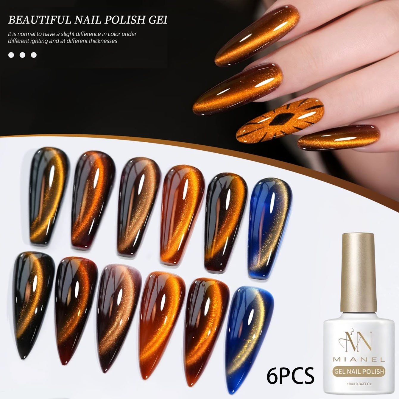 MN 10ML Sunset Pupil Cat Eye G - Nail Art Trend 2026 recension och pris