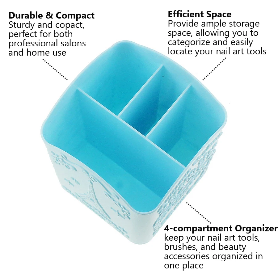 4-Compartment Nail Art Brush H - Nail Art Kaki recension och pris