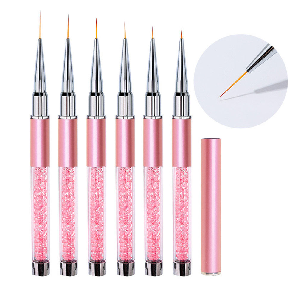6pcs/Set Acrylic French Stripe - Nail Art Brush Set recension och pris