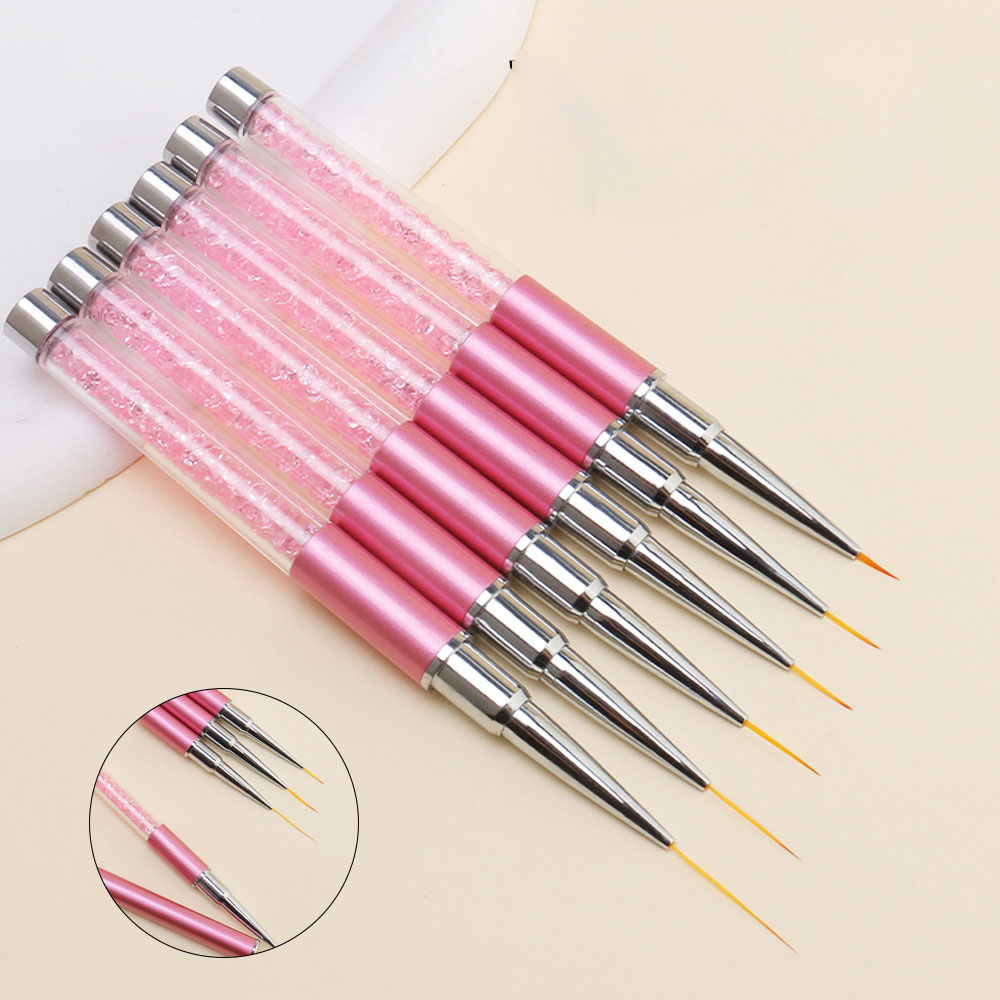 6pcs/Set Acrylic French Stripe - Nail Art Brush Set recension och pris