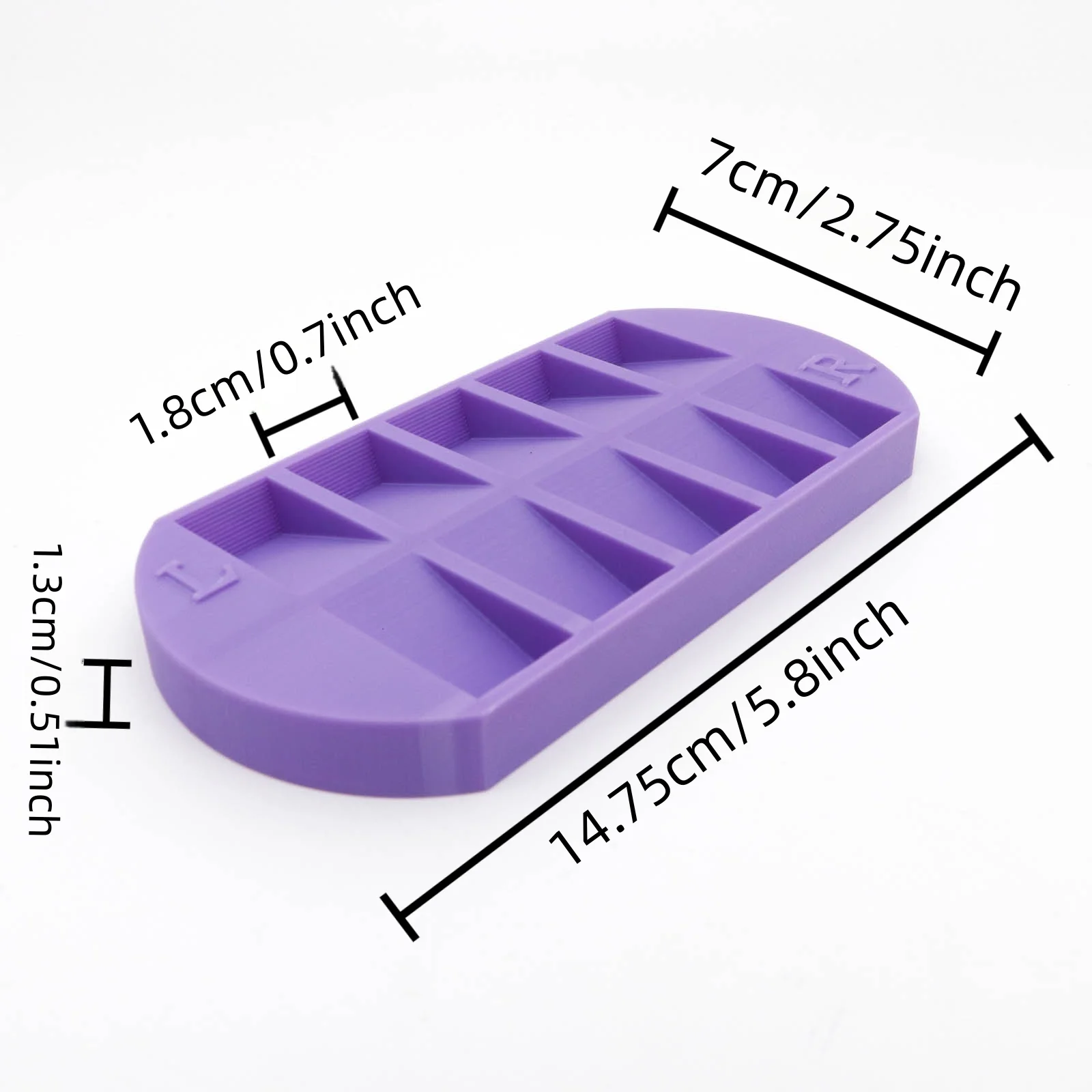 8-Grids Nail Tip Storage Tray  - Nail Art Kaki recension och pris