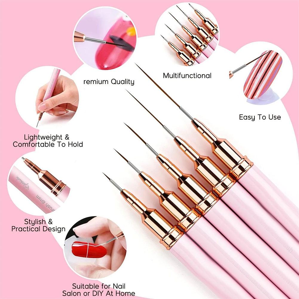 5pcs Nail Art Liner Brush Set  - Nail Art Brush Set recension och pris