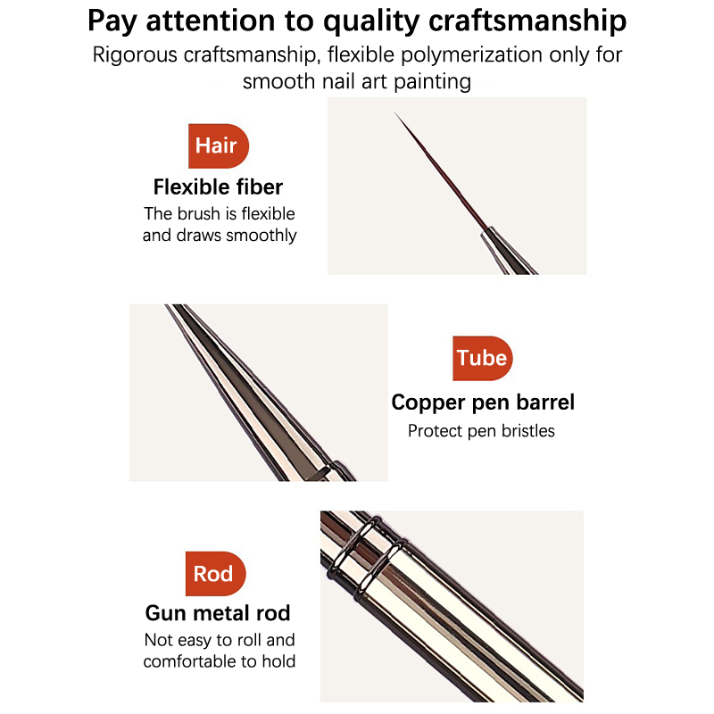 1Pcs Nail Art Brushes French N - Nail Art Kaki recension och pris