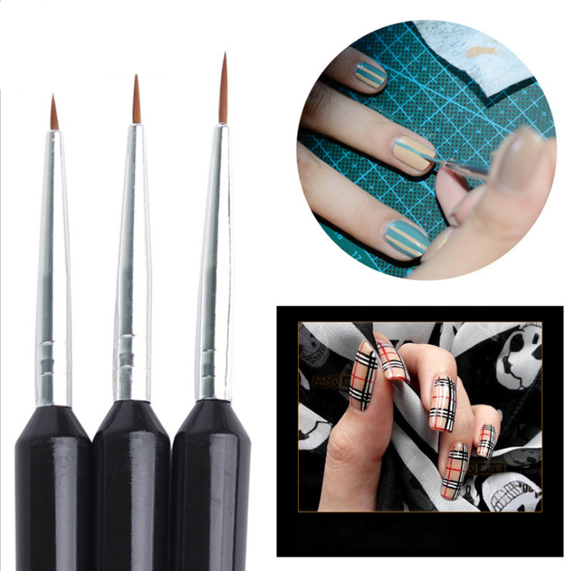3Pcs Ultra-fine Nail Art Liner - Nail Art Brush Set recension och pris