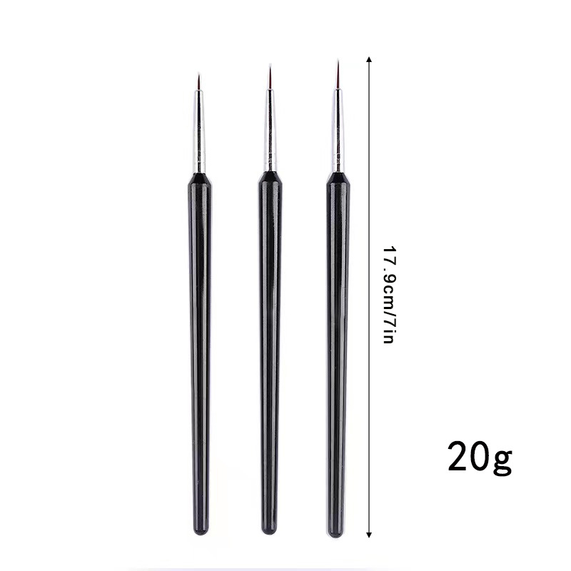 3Pcs Ultra-fine Nail Art Liner - Nail Art Brush Set recension och pris