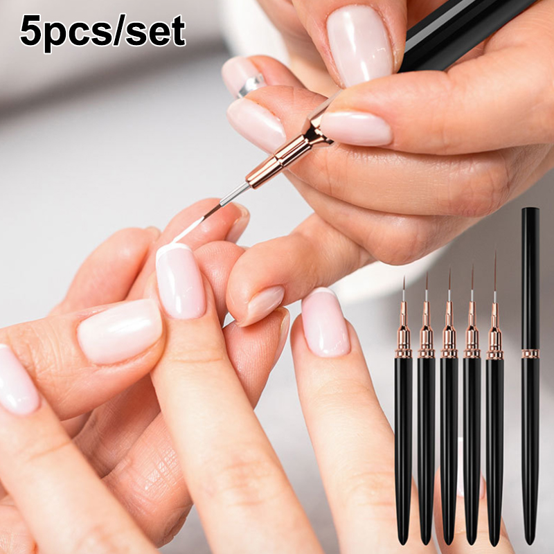 #5Pcs/Set Professional Nail Ar - Nail Art Brush Set recension och pris