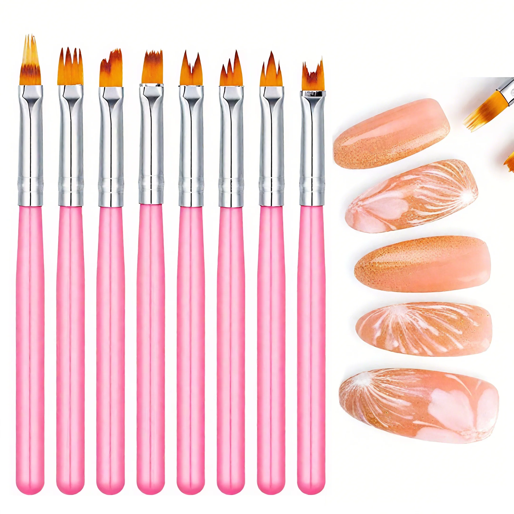 8-Piece Nail Art Brush Set – Z - Nail Art Zig Zag recension och pris