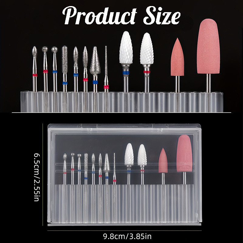 13PCS Nail Drill Bit Set 3/32  - Nail Art Brush Set recension och pris