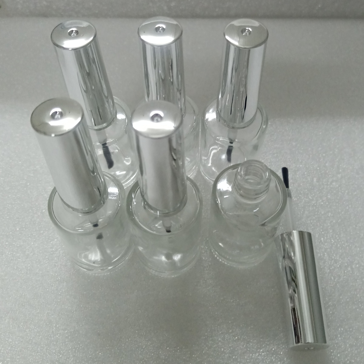 13ml 6 Pieces Clear Glass Nail - Nail Art Kaki recension och pris