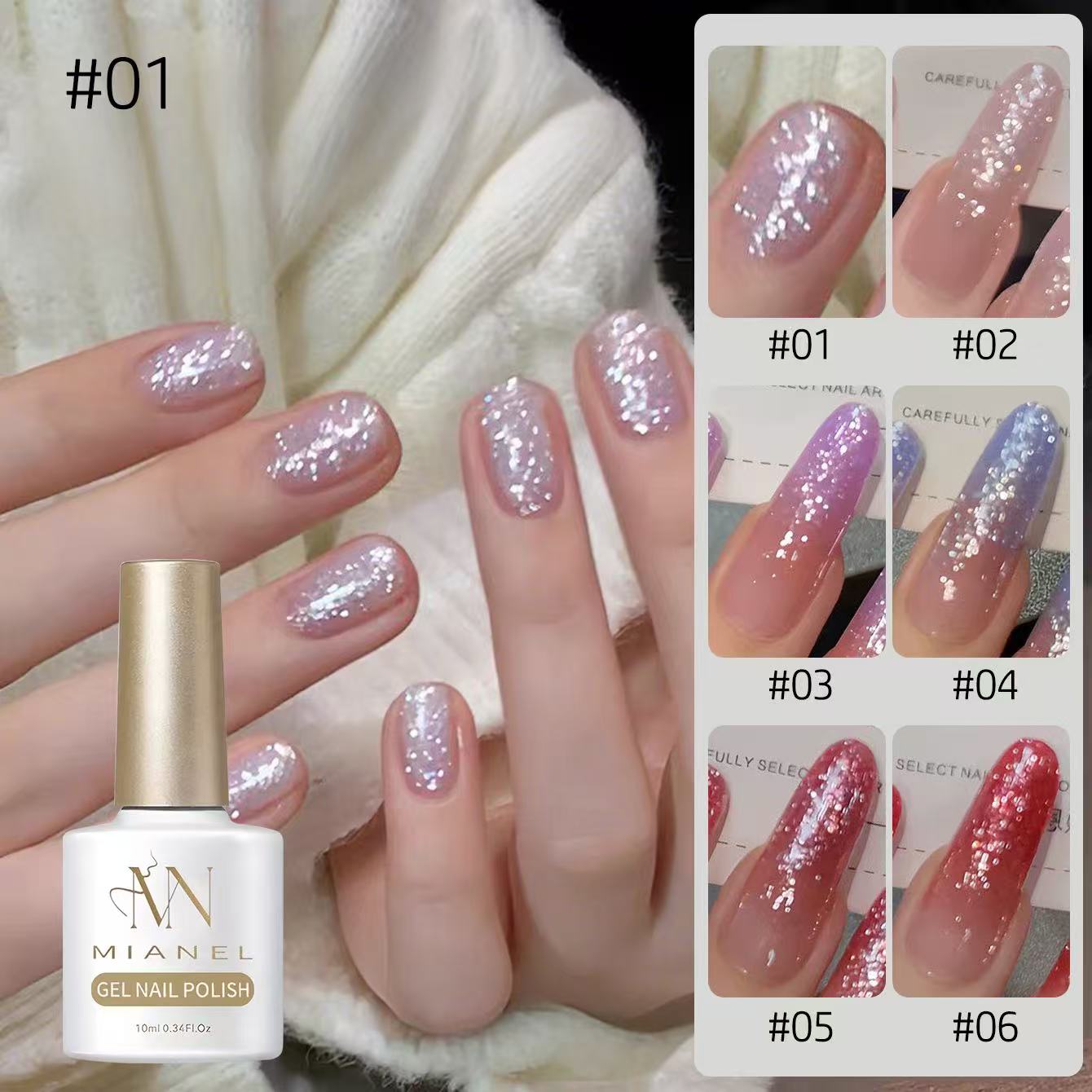 MIANEL 10ml Snowflake Glitter  - Nail Art Trend 2026 recension och pris