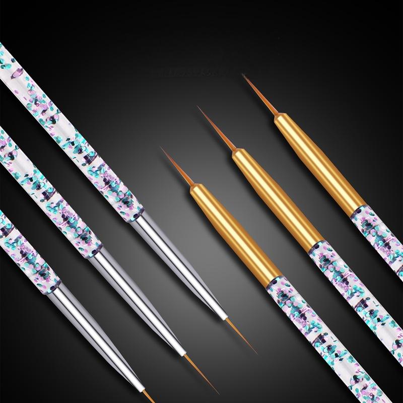 3PCS/Set Transparent Flow Sand - Nail Art Brush Set recension och pris