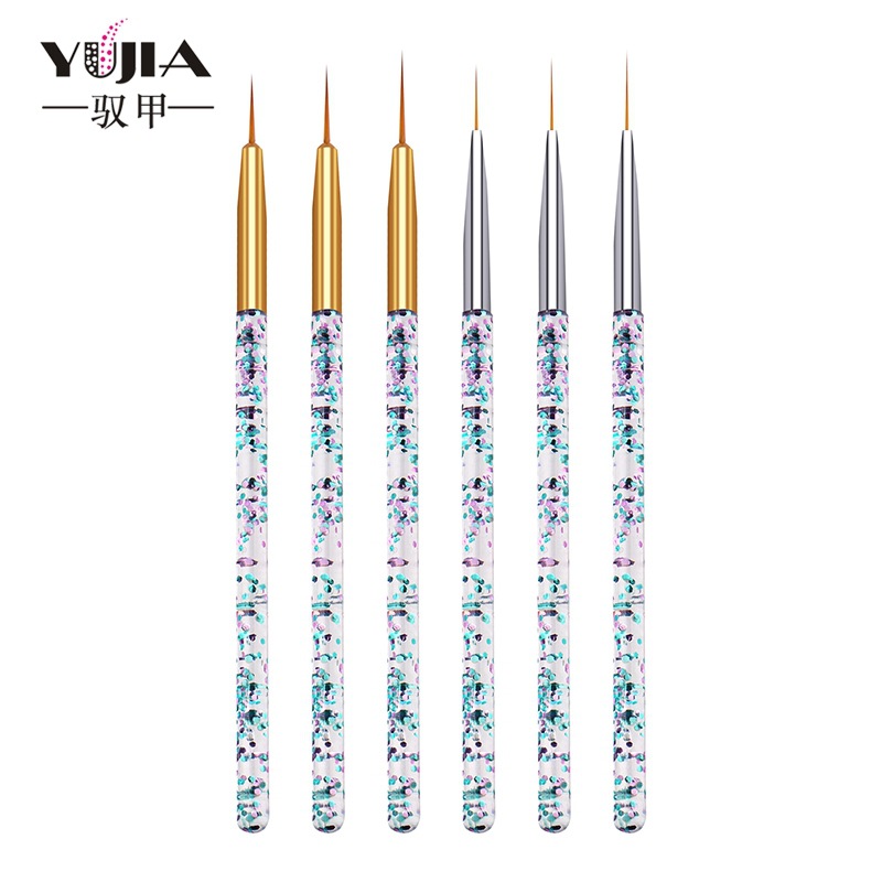 3PCS/Set Transparent Flow Sand - Nail Art Brush Set recension och pris