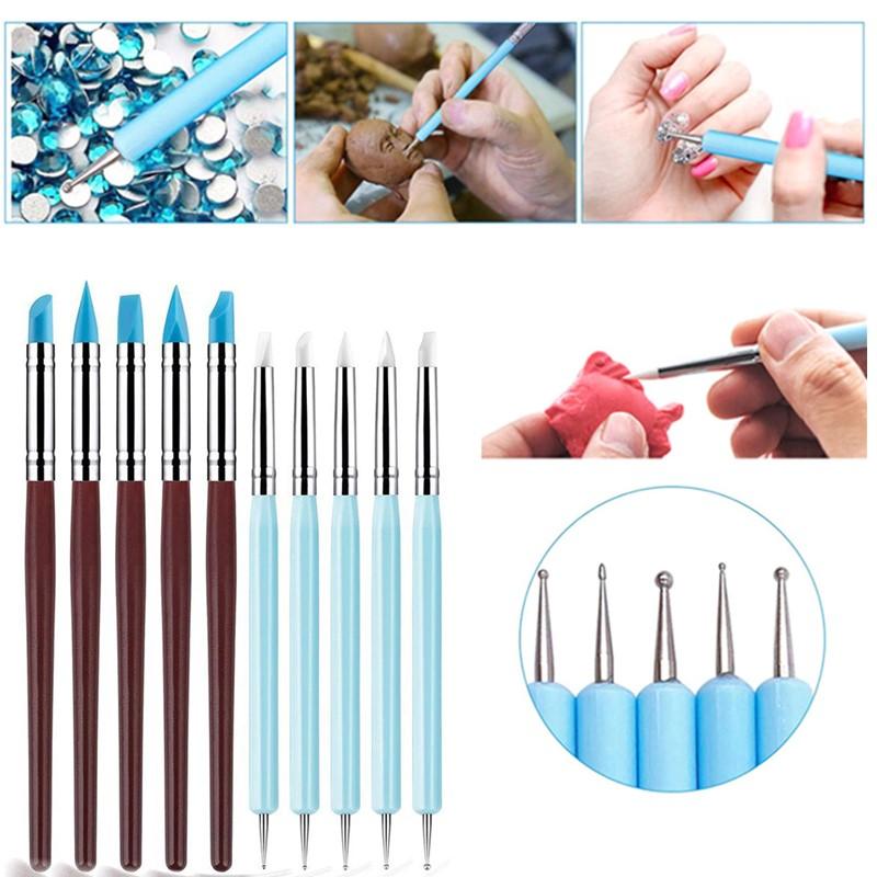 1/10/15 Pcs/Set Dual Ended Rhi - Nail Art Brush Set recension och pris