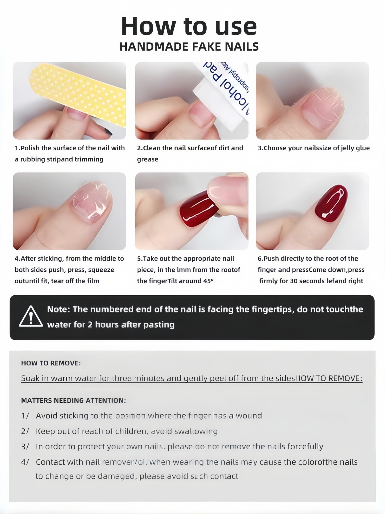 10 Medium-Length Trapezoidal P - Nail Art Maroon recension och pris