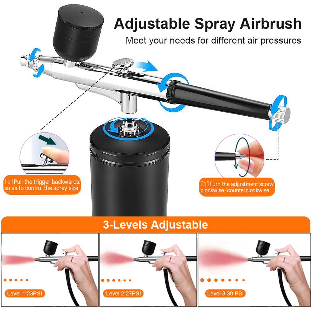 Airbrush Nail with Compressor  - Nail Art Kaki recension och pris